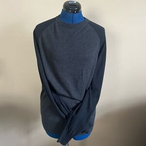 J.Crew men’s black cotton and cashmere raglan-style crew neck sweater, size S